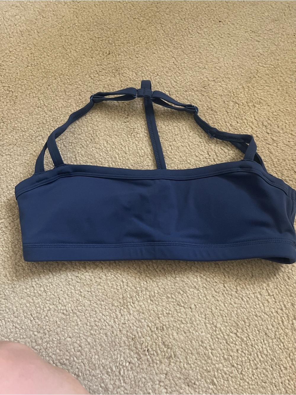 Strappy Navy Bralette Swim Top - Women's